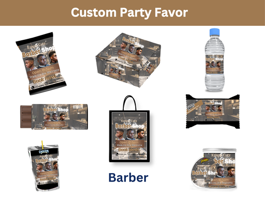 Barber Custom Party Favor